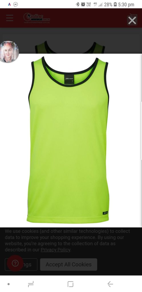 HI VIS TANK TOPS