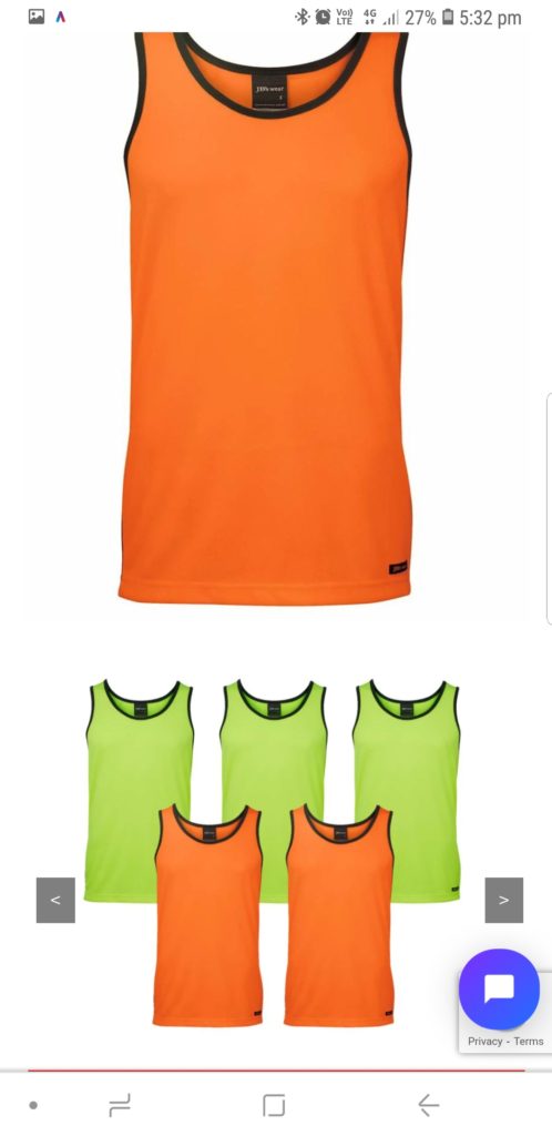 HI VIS TANK TOPS