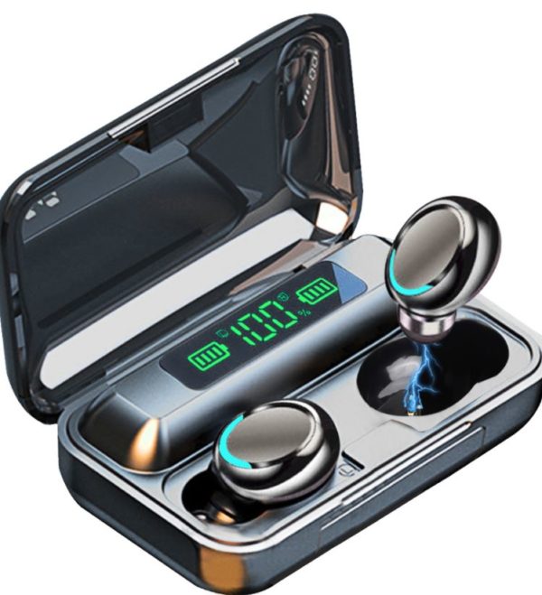 WIRELESS EARBUDS BLUETOOTH BUILT IN “PHONE CHARGER” 6 x gel buds – new Product