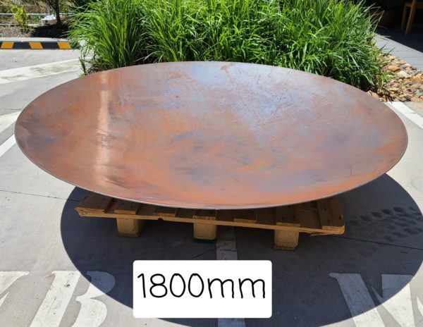 1.8m round Corten Steel FIREPLACE