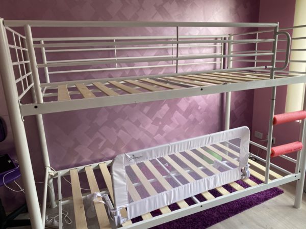 Bunk Bed White with Kids Protection Rail Included