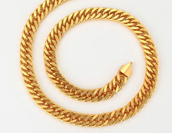 24ct yellow gold filled chain with stamp(24k)