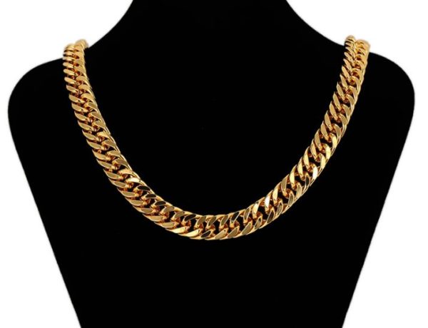 24ct yellow gold filled chain with stamp(24k)