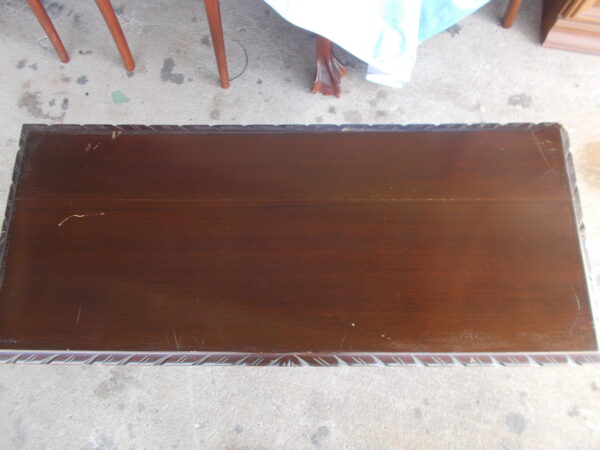 VINTAGE 1930’S/40’S SOLID TIMBER COFFEE TABLE CLAW AND BALL FEET $95.00