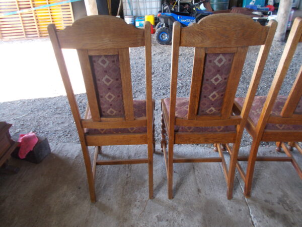 4 X VINTAGE AMERICAN OAK HIGH BACK DINING CHAIRS GREAT CONDITION $320