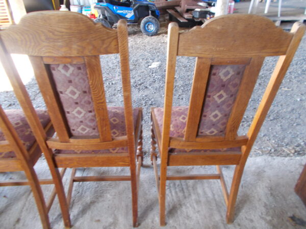 4 X VINTAGE AMERICAN OAK HIGH BACK DINING CHAIRS GREAT CONDITION $320