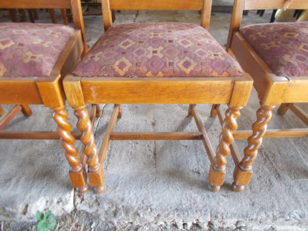 4 X VINTAGE AMERICAN OAK HIGH BACK DINING CHAIRS GREAT CONDITION $320